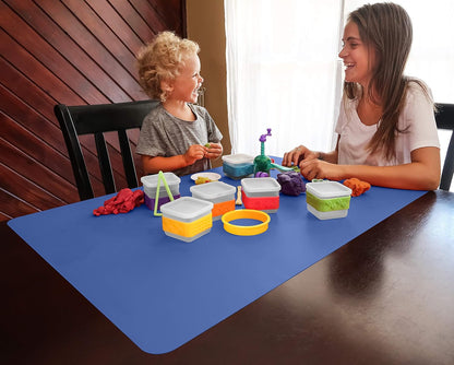36x24 Inch Extra Large Silicone Table Protector Craft Mat for Painting, Clay, Projects, Arts and Crafts and More. Easy Clean Up and Rolls for Storage. Largest Mat Available