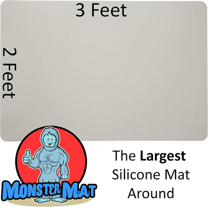36x24 Inch Extra Large Silicone Table Protector Craft Mat for Painting, Clay, Projects, Arts and Crafts and More. Easy Clean Up and Rolls for Storage. Largest Mat Available