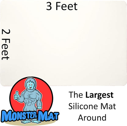 36x24 Inch Extra Large Silicone Table Protector Craft Mat for Painting, Clay, Projects, Arts and Crafts and More. Easy Clean Up and Rolls for Storage. Largest Mat Available