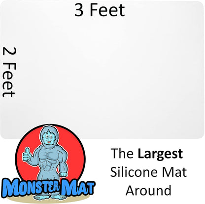 36x24 Inch Extra Large Silicone Table Protector Craft Mat for Painting, Clay, Projects, Arts and Crafts and More. Easy Clean Up and Rolls for Storage. Largest Mat Available