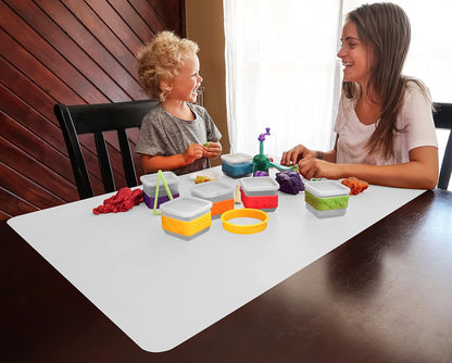 36x24 Inch Extra Large Silicone Table Protector Craft Mat for Painting, Clay, Projects, Arts and Crafts and More. Easy Clean Up and Rolls for Storage. Largest Mat Available