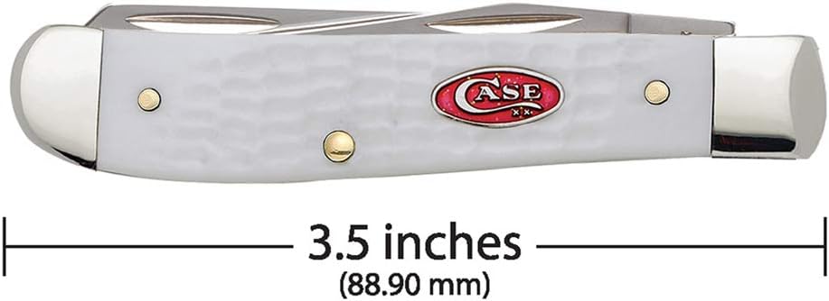 Case WR XX Pocket Knife Sparxx White Jigged Synthetic Mini Trapper Item #60186 - (6207 SS) - Length Closed: 3 1/2 Inches