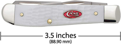 Case WR XX Pocket Knife Sparxx White Jigged Synthetic Mini Trapper Item #60186 - (6207 SS) - Length Closed: 3 1/2 Inches