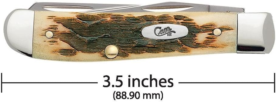 Case WR XX Pocket Knife Sparxx White Jigged Synthetic Mini Trapper Item #60186 - (6207 SS) - Length Closed: 3 1/2 Inches