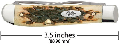 Case WR XX Pocket Knife Sparxx White Jigged Synthetic Mini Trapper Item #60186 - (6207 SS) - Length Closed: 3 1/2 Inches