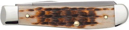 Case WR XX Pocket Knife Sparxx White Jigged Synthetic Mini Trapper Item #60186 - (6207 SS) - Length Closed: 3 1/2 Inches