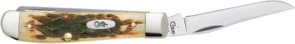 Case WR XX Pocket Knife Sparxx White Jigged Synthetic Mini Trapper Item #60186 - (6207 SS) - Length Closed: 3 1/2 Inches