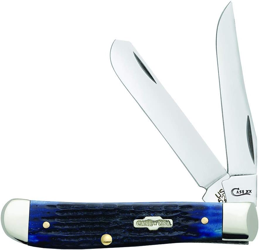 Case WR XX Pocket Knife Sparxx White Jigged Synthetic Mini Trapper Item #60186 - (6207 SS) - Length Closed: 3 1/2 Inches