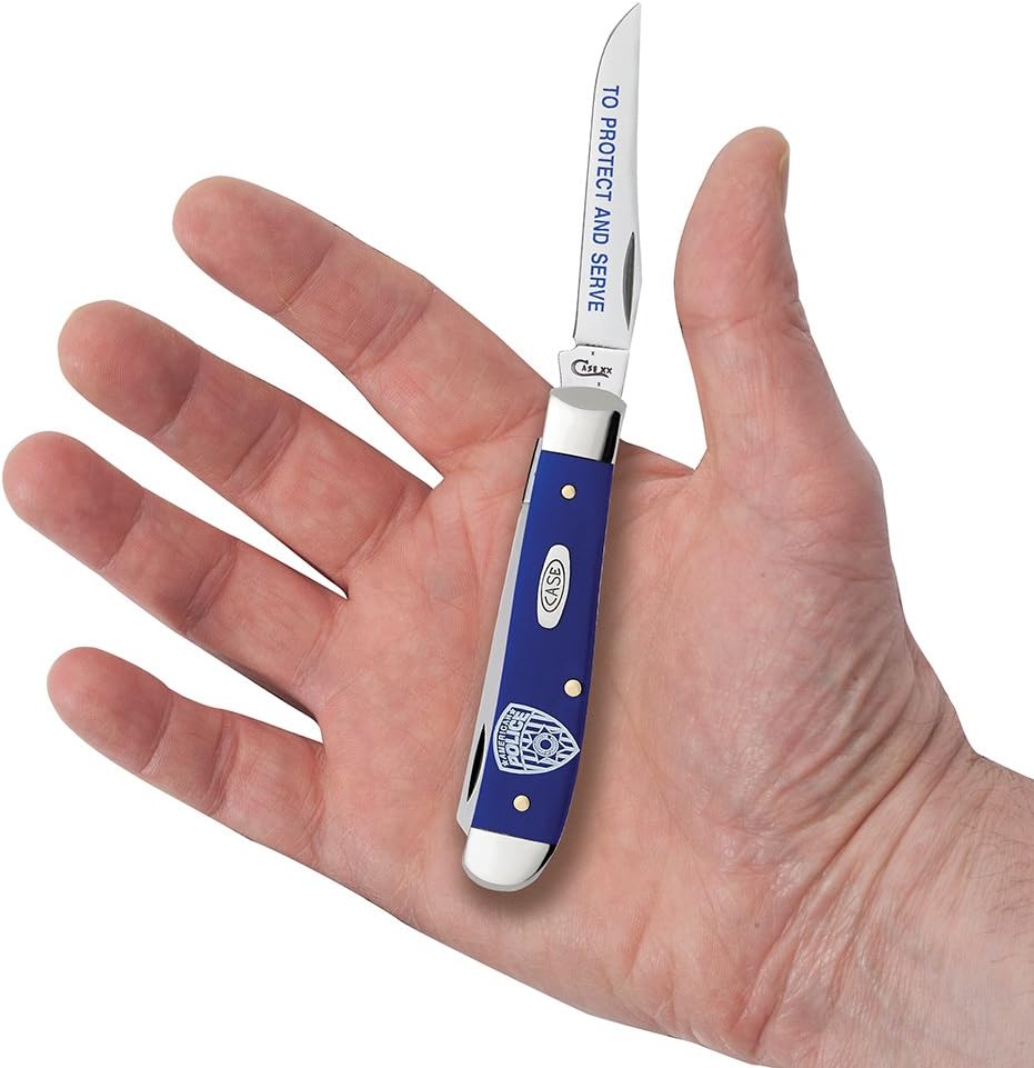 Case WR XX Pocket Knife Sparxx White Jigged Synthetic Mini Trapper Item #60186 - (6207 SS) - Length Closed: 3 1/2 Inches