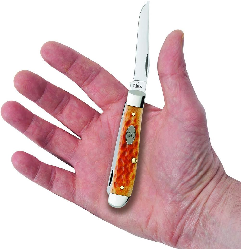 Case WR XX Pocket Knife Sparxx White Jigged Synthetic Mini Trapper Item #60186 - (6207 SS) - Length Closed: 3 1/2 Inches