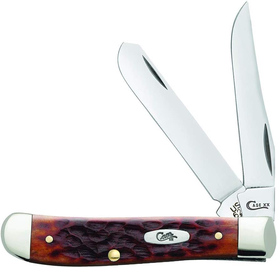 Case WR XX Pocket Knife Sparxx White Jigged Synthetic Mini Trapper Item #60186 - (6207 SS) - Length Closed: 3 1/2 Inches
