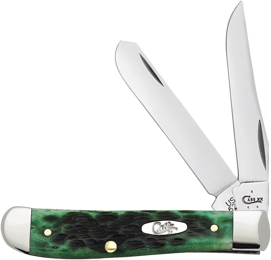 Case WR XX Pocket Knife Sparxx White Jigged Synthetic Mini Trapper Item #60186 - (6207 SS) - Length Closed: 3 1/2 Inches