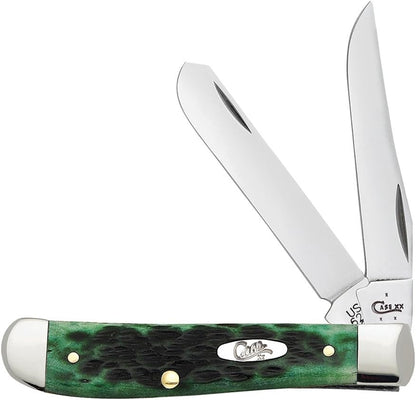 Case WR XX Pocket Knife Sparxx White Jigged Synthetic Mini Trapper Item #60186 - (6207 SS) - Length Closed: 3 1/2 Inches