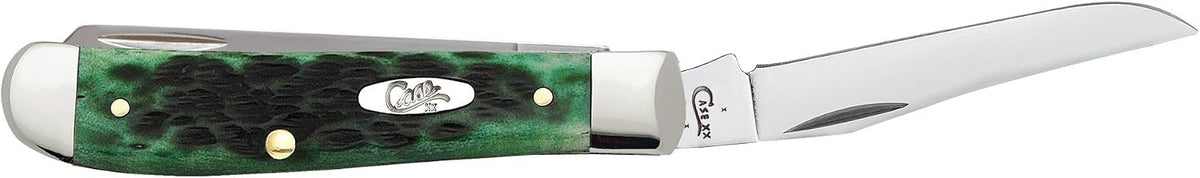 Case WR XX Pocket Knife Sparxx White Jigged Synthetic Mini Trapper Item #60186 - (6207 SS) - Length Closed: 3 1/2 Inches