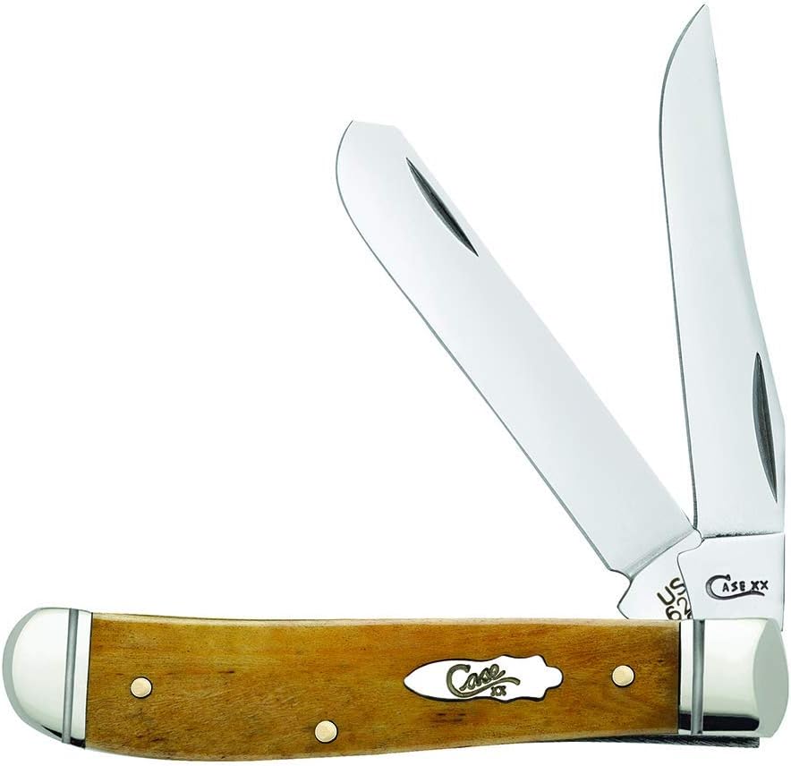 Case WR XX Pocket Knife Sparxx White Jigged Synthetic Mini Trapper Item #60186 - (6207 SS) - Length Closed: 3 1/2 Inches