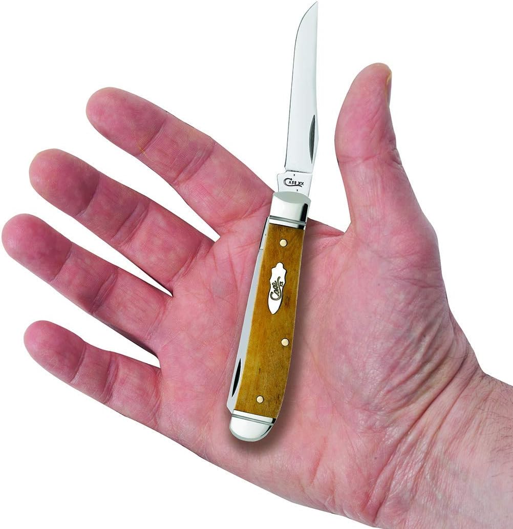 Case WR XX Pocket Knife Sparxx White Jigged Synthetic Mini Trapper Item #60186 - (6207 SS) - Length Closed: 3 1/2 Inches
