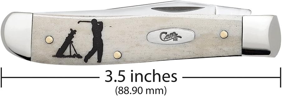 Case WR XX Pocket Knife Sparxx White Jigged Synthetic Mini Trapper Item #60186 - (6207 SS) - Length Closed: 3 1/2 Inches