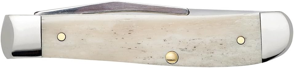 Case WR XX Pocket Knife Sparxx White Jigged Synthetic Mini Trapper Item #60186 - (6207 SS) - Length Closed: 3 1/2 Inches