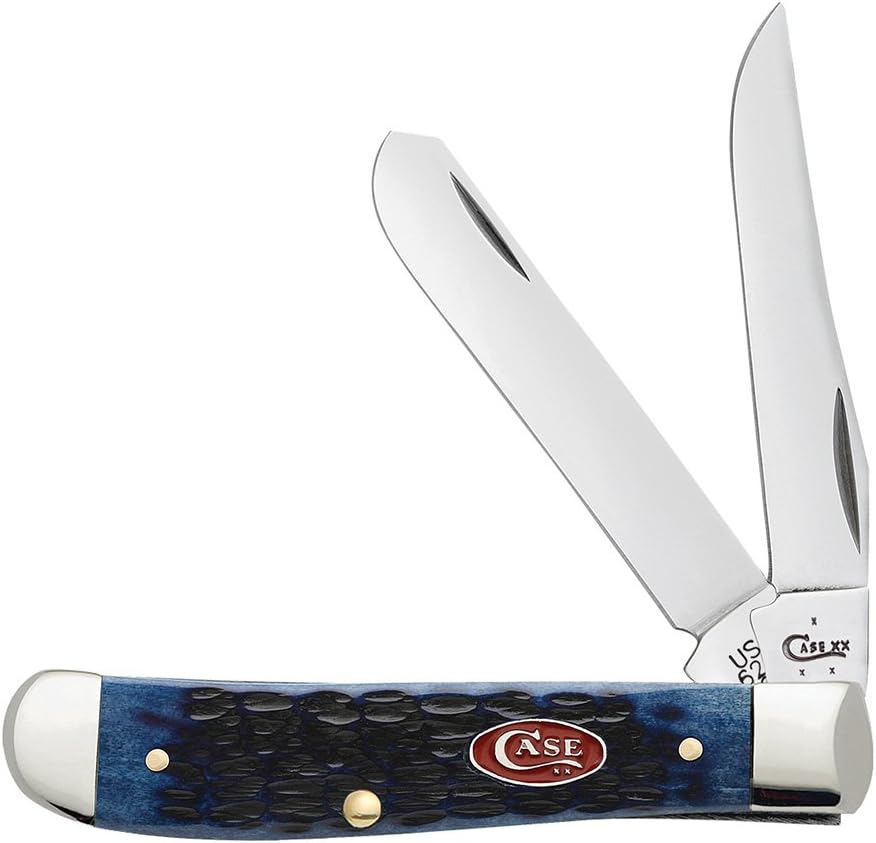 Case WR XX Pocket Knife Sparxx White Jigged Synthetic Mini Trapper Item #60186 - (6207 SS) - Length Closed: 3 1/2 Inches