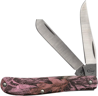 Case WR XX Pocket Knife Sparxx White Jigged Synthetic Mini Trapper Item #60186 - (6207 SS) - Length Closed: 3 1/2 Inches