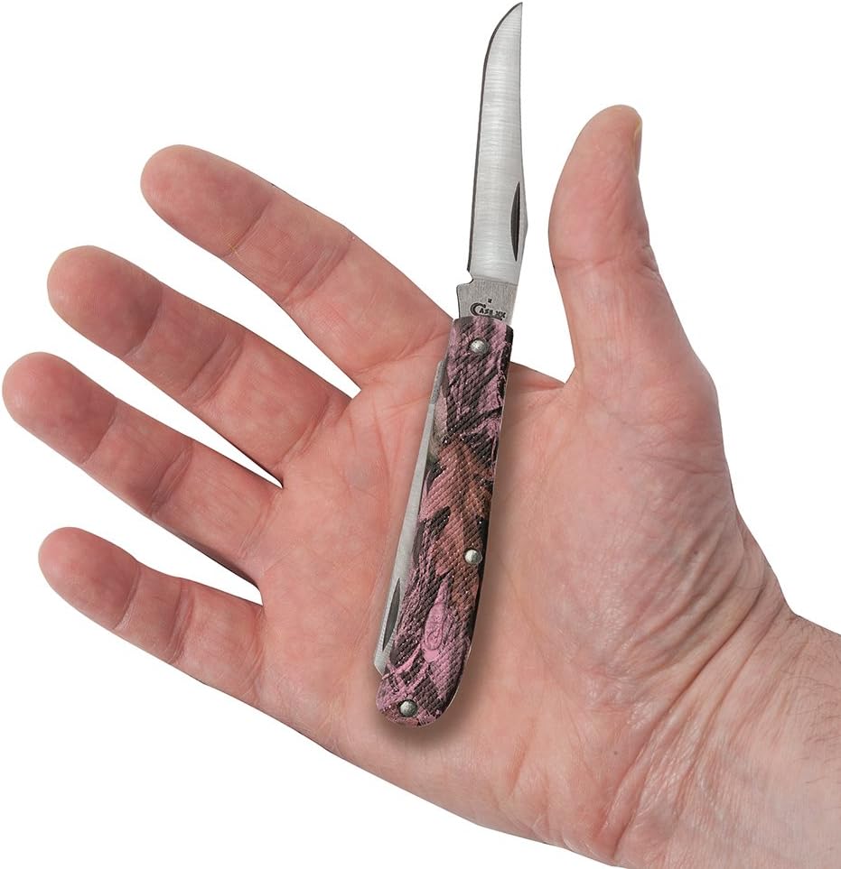 Case WR XX Pocket Knife Sparxx White Jigged Synthetic Mini Trapper Item #60186 - (6207 SS) - Length Closed: 3 1/2 Inches