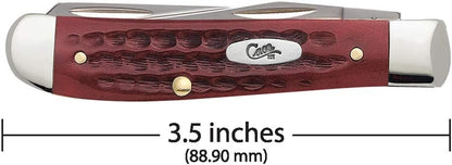 Case WR XX Pocket Knife Sparxx White Jigged Synthetic Mini Trapper Item #60186 - (6207 SS) - Length Closed: 3 1/2 Inches