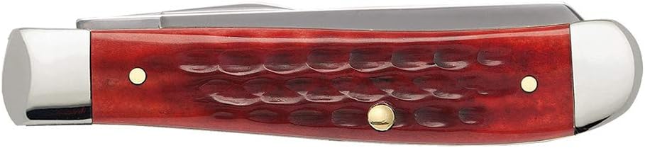 Case WR XX Pocket Knife Sparxx White Jigged Synthetic Mini Trapper Item #60186 - (6207 SS) - Length Closed: 3 1/2 Inches