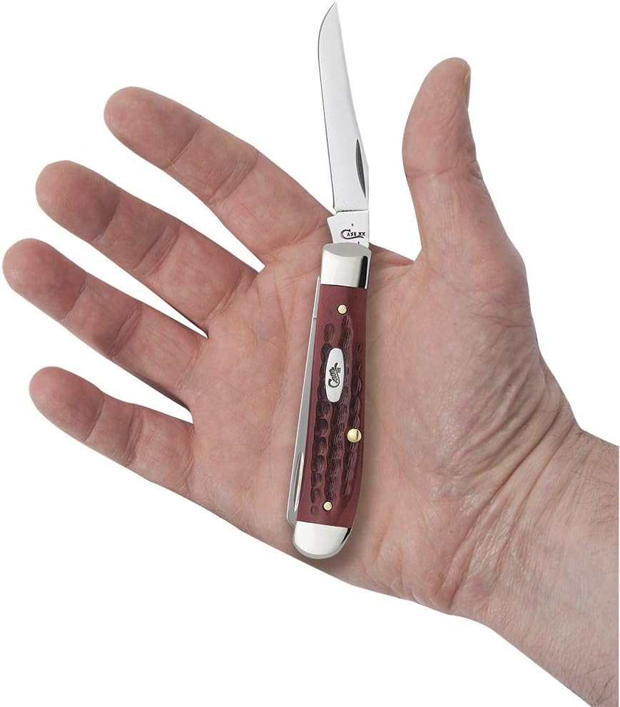 Case WR XX Pocket Knife Sparxx White Jigged Synthetic Mini Trapper Item #60186 - (6207 SS) - Length Closed: 3 1/2 Inches