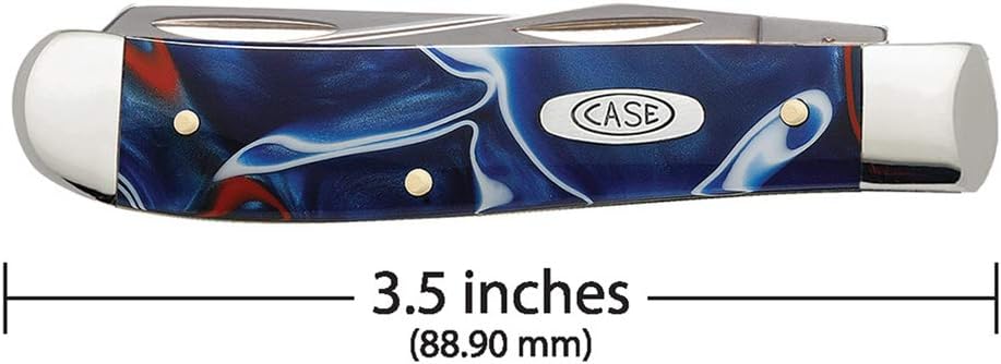 Case WR XX Pocket Knife Sparxx White Jigged Synthetic Mini Trapper Item #60186 - (6207 SS) - Length Closed: 3 1/2 Inches