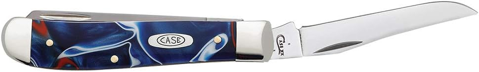 Case WR XX Pocket Knife Sparxx White Jigged Synthetic Mini Trapper Item #60186 - (6207 SS) - Length Closed: 3 1/2 Inches