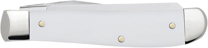 Case WR XX Pocket Knife Sparxx White Jigged Synthetic Mini Trapper Item #60186 - (6207 SS) - Length Closed: 3 1/2 Inches