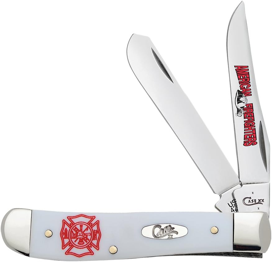 Case WR XX Pocket Knife Sparxx White Jigged Synthetic Mini Trapper Item #60186 - (6207 SS) - Length Closed: 3 1/2 Inches