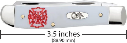 Case WR XX Pocket Knife Sparxx White Jigged Synthetic Mini Trapper Item #60186 - (6207 SS) - Length Closed: 3 1/2 Inches