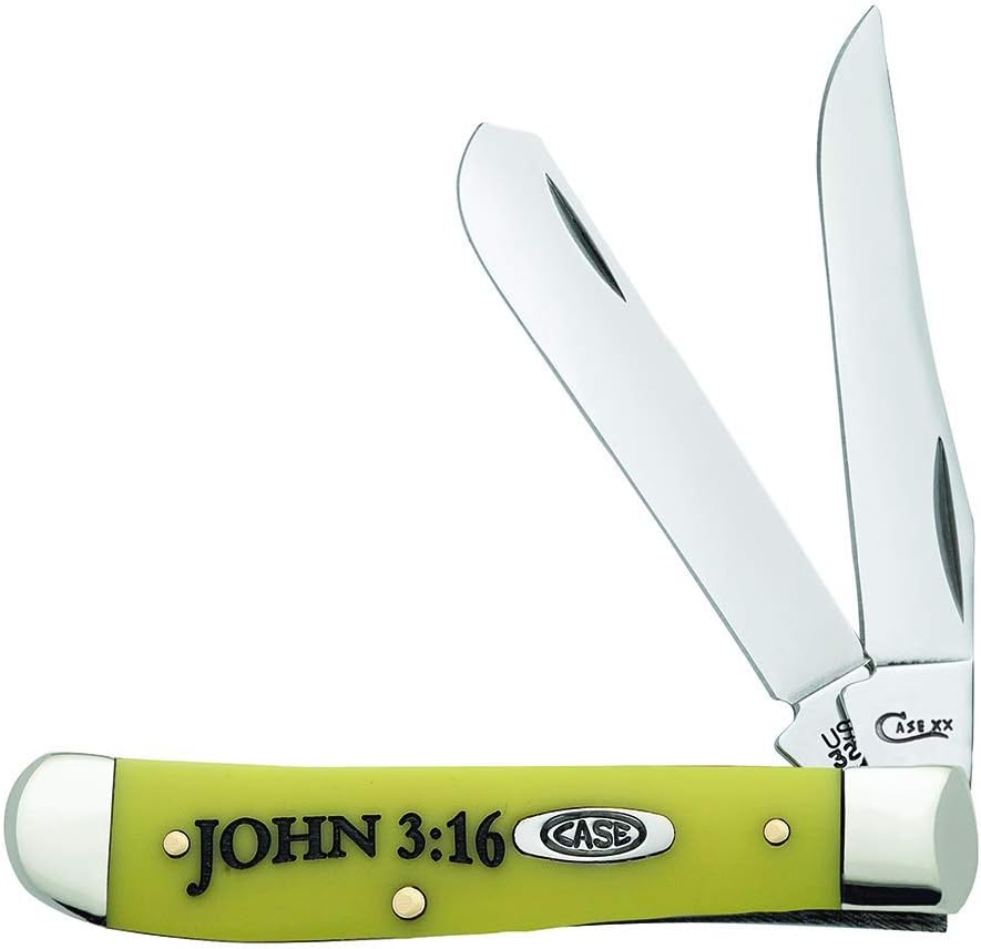 Case WR XX Pocket Knife Sparxx White Jigged Synthetic Mini Trapper Item #60186 - (6207 SS) - Length Closed: 3 1/2 Inches