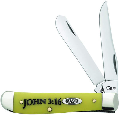Case WR XX Pocket Knife Sparxx White Jigged Synthetic Mini Trapper Item #60186 - (6207 SS) - Length Closed: 3 1/2 Inches