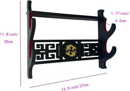 katana Sword Wall Mount Holder 5 Tier Velvet Padded Samurai Sword Display Rack Wakizashi Sword Stand Zoro Animation Sword Display