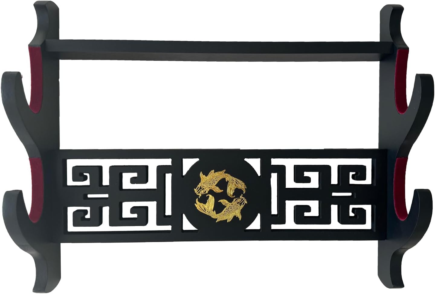 katana Sword Wall Mount Holder 5 Tier Velvet Padded Samurai Sword Display Rack Wakizashi Sword Stand Zoro Animation Sword Display