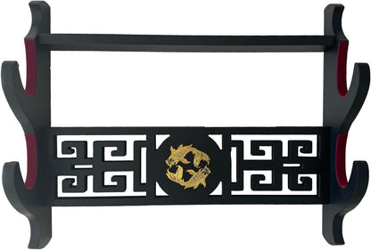 katana Sword Wall Mount Holder 5 Tier Velvet Padded Samurai Sword Display Rack Wakizashi Sword Stand Zoro Animation Sword Display