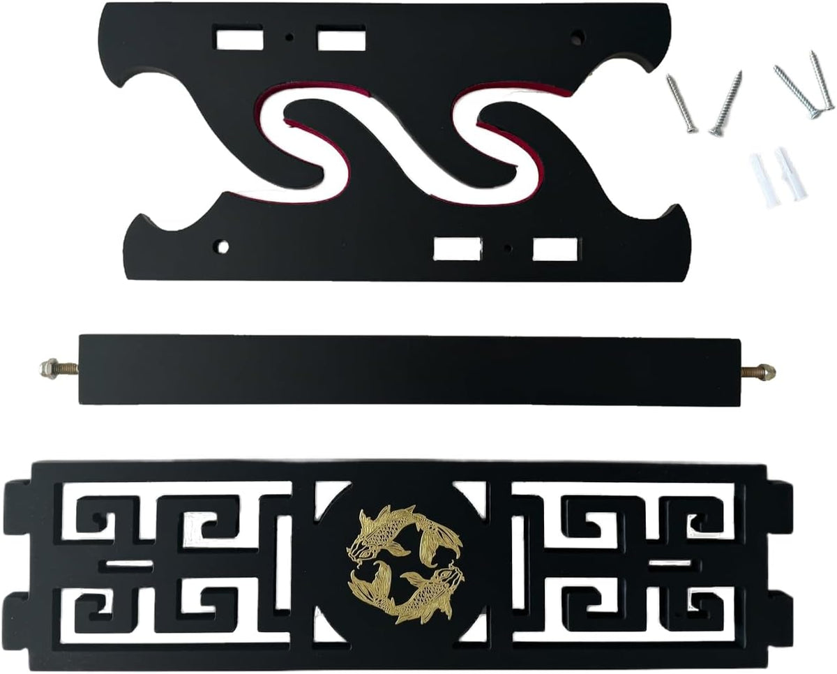 katana Sword Wall Mount Holder 5 Tier Velvet Padded Samurai Sword Display Rack Wakizashi Sword Stand Zoro Animation Sword Display