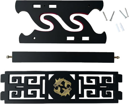 katana Sword Wall Mount Holder 5 Tier Velvet Padded Samurai Sword Display Rack Wakizashi Sword Stand Zoro Animation Sword Display