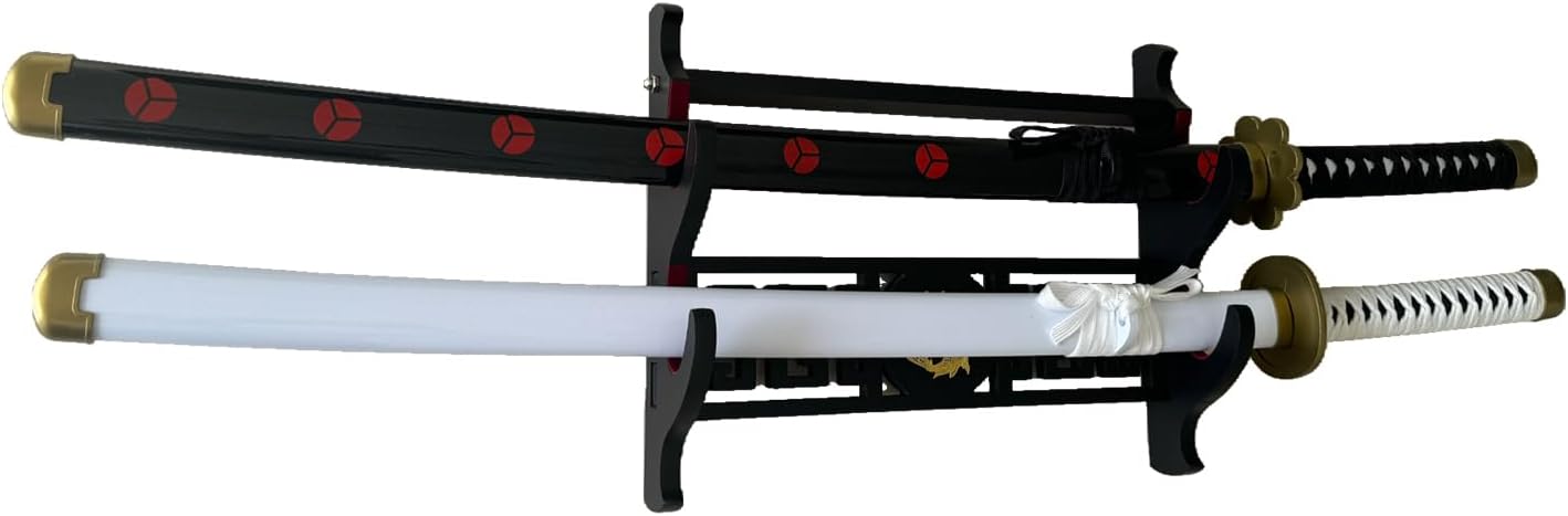katana Sword Wall Mount Holder 5 Tier Velvet Padded Samurai Sword Display Rack Wakizashi Sword Stand Zoro Animation Sword Display