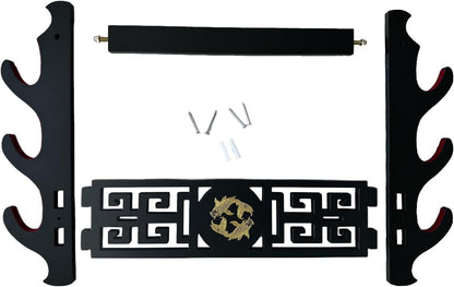 katana Sword Wall Mount Holder 5 Tier Velvet Padded Samurai Sword Display Rack Wakizashi Sword Stand Zoro Animation Sword Display