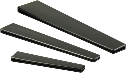 Hutzler Kitchen Knife Edge Guards, Set of 3 Knife Blade Protectors, Fits 4, 6, and 8-inch Blades (Black)