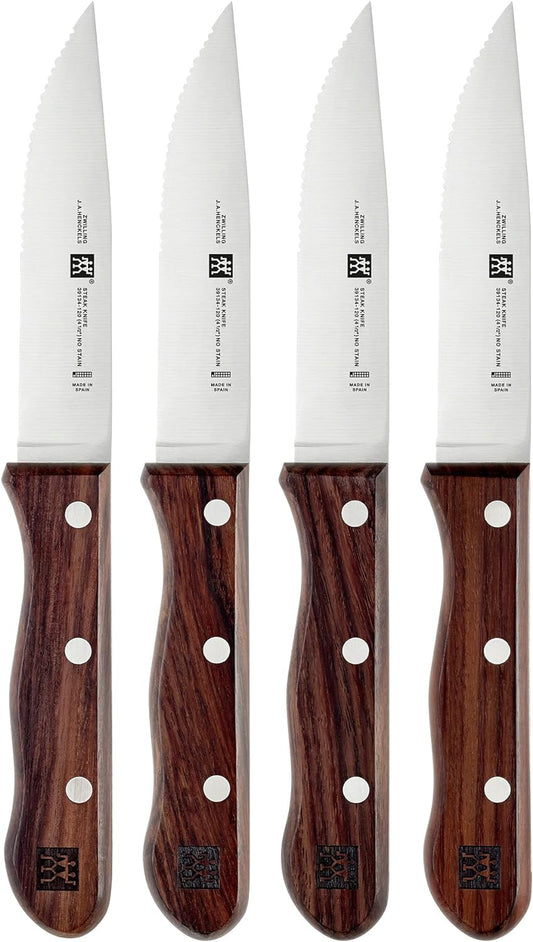 4-pc Steakhouse Steak Knife Set with Storage Case