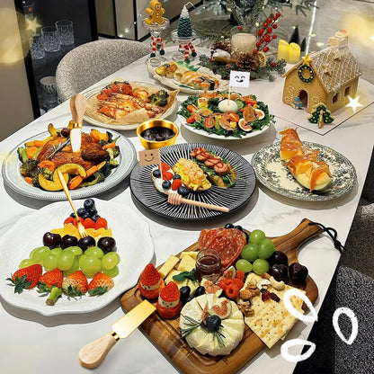 Charcuterie Boards Accessories Gold Charcuterie Utensils Cheese Butter Spreader Knife Set Small Serving Tongs Forks and Spoons Dipping Bowls Honey Dippers Toothpick Flags for Party Platter Appetizers