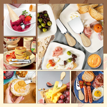 Charcuterie Boards Accessories Gold Charcuterie Utensils Cheese Butter Spreader Knife Set Small Serving Tongs Forks and Spoons Dipping Bowls Honey Dippers Toothpick Flags for Party Platter Appetizers