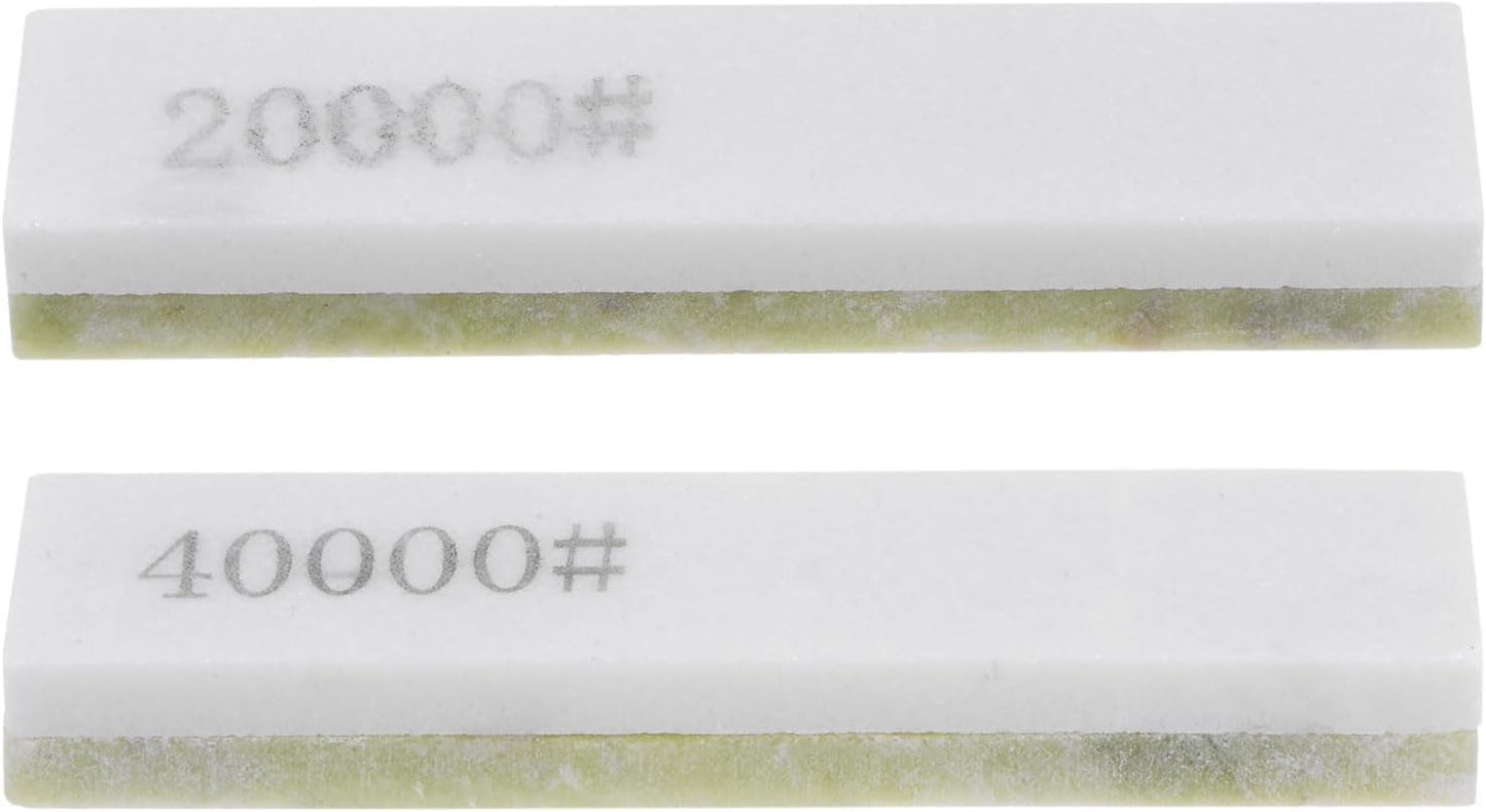 2pcs Knife Sharpening Stone Set 10000/20000/40000 Grit Rectangle Knife Sharpening Stone Sharpener Whetstone for Knives Scissors Kitchen Sharpen Tools
