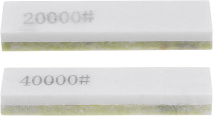 2pcs Knife Sharpening Stone Set 10000/20000/40000 Grit Rectangle Knife Sharpening Stone Sharpener Whetstone for Knives Scissors Kitchen Sharpen Tools