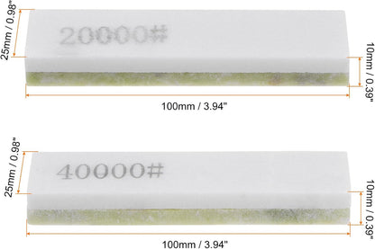 2pcs Knife Sharpening Stone Set 10000/20000/40000 Grit Rectangle Knife Sharpening Stone Sharpener Whetstone for Knives Scissors Kitchen Sharpen Tools
