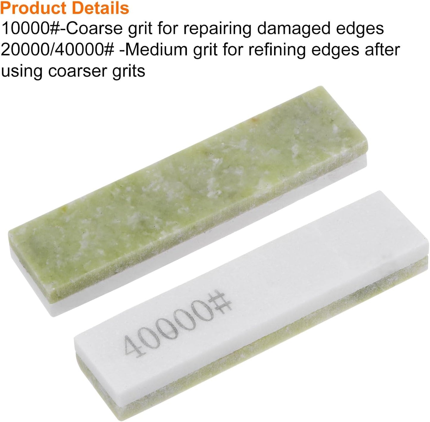 2pcs Knife Sharpening Stone Set 10000/20000/40000 Grit Rectangle Knife Sharpening Stone Sharpener Whetstone for Knives Scissors Kitchen Sharpen Tools